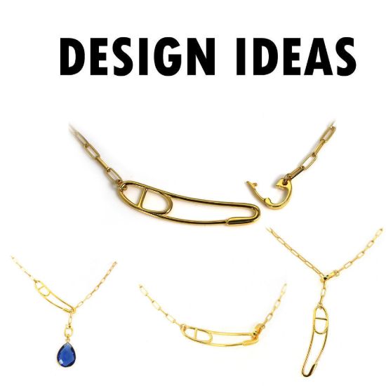 Wholesale Sterling Silver Paper Clip Charm - 40x8 mm (1 pc)