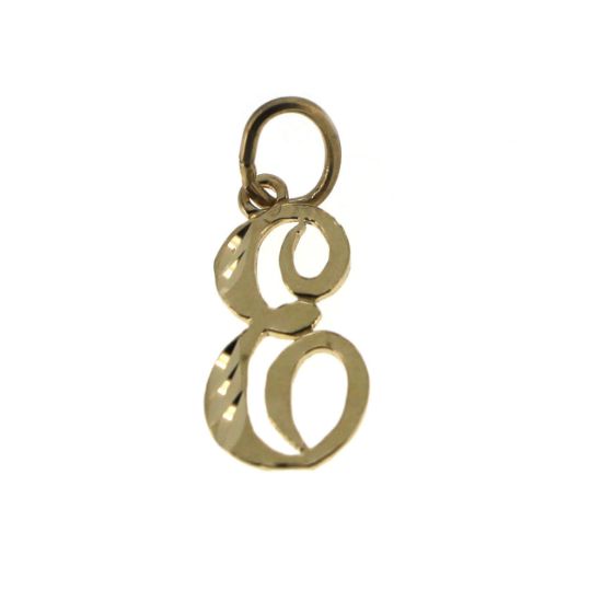 Wholesale 14K yellow gold initial pendant