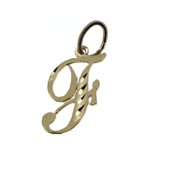 Wholesale 14K yellow gold initial pendant