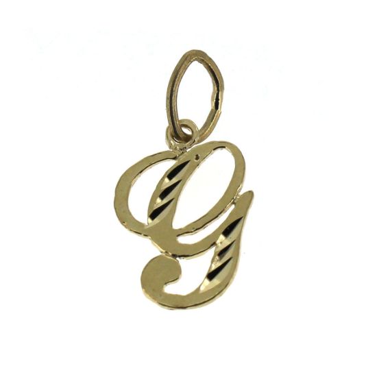 Wholesale 14K yellow gold initial pendant