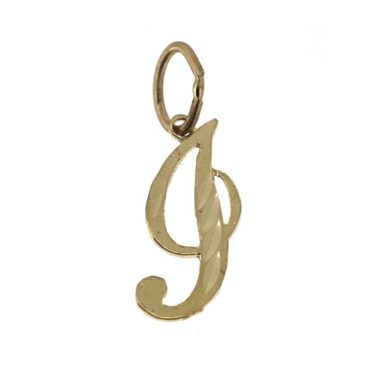 Wholesale 14K yellow gold initial pendant