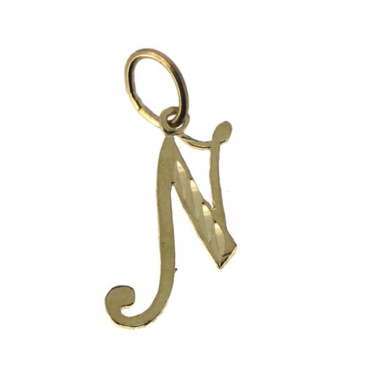 Wholesale 14K yellow gold initial pendant