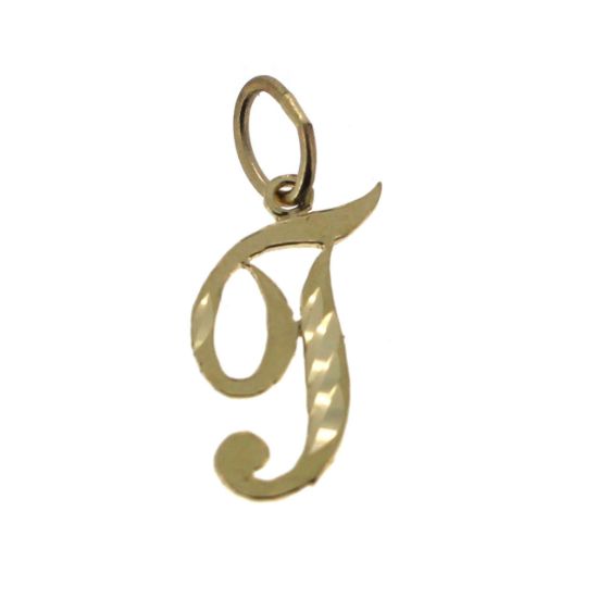 Wholesale 14K yellow gold initial pendant