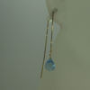 Wholesale 14K Yellow Gold Threader Earrings-Sky Blue Topaz
