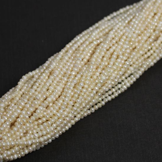 Wholesale Freshwater Pearl Strand 2.5-3mm Creamy White Seed Pearls Wholesale Pearls for Beading and Jewelry Making