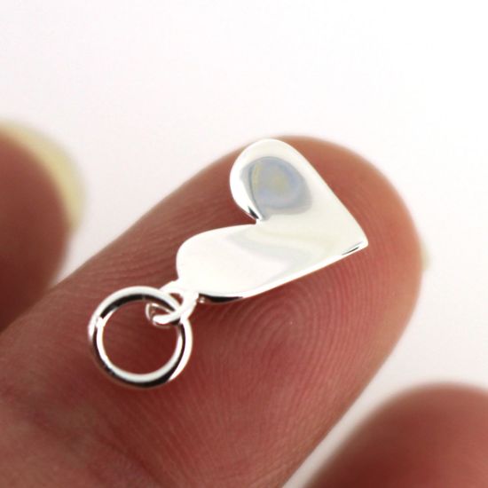 Wholesale Sterling Silver Tiny Heart Charm, Charms and Pendants for Jewelry Making, Wholesale Findings