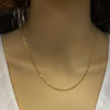 Wholesale Gold over Sterling Silver Finished Chain - Diamond Shaped Flat Cable Chain