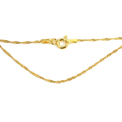 Wholesale Gold over Sterling Silver Finished Chain - 1mm Singapore chain