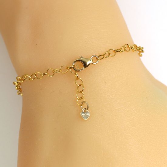 Wholesale 1/20 Gold Filled Finished Adjustable Chain Bracelet and Anklet with Heart-Belcher Chain