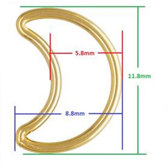 Wholesale 1/20 14k Gold Filled Plain Moon Charms - 11mm (sold per piece)