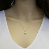 Wholesale 14K Yellow Gold Simple White Freshwater Pearl Necklace