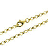 Wholesale Gold Over Sterling Silver Finished Chain - 3.5mm Diamond Cut Rolo Chain