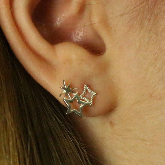 Wholesale Sterling Silver Firework Studs Earrings for Jewelry Making, Wholesale Earwire and Findings