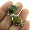 Wholesale Sterling Silver Bezel Gemstone Link - Faceted Free Form- Tiger Eye