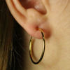 Wholesale Gold Plated Sterling Silver 25mm Earring Hoops (Sold per pair)