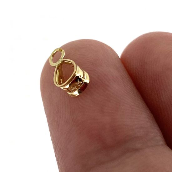 Wholesale 14K Yellow Gold Bail  with Open Parallel Ring