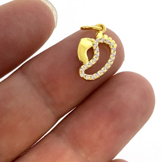 Wholesale Sterling Silver Foot Print Charm, Charms and Pendants for Jewelry Making, Wholesale Findings