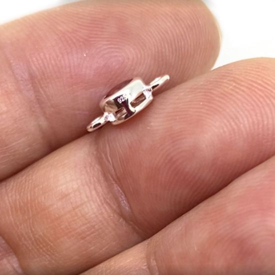 Wholesale permanent jewelry silver birthstone connectors 
