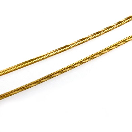 Wholesale Gold over Sterling Silver 1.2mm Fox Tail Chain Necklace