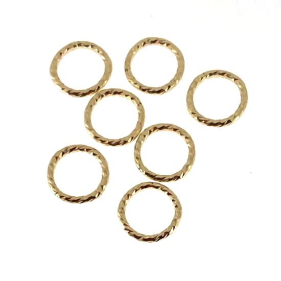 Wholesale 1/20 14K Gold Filled Twisted Closed Jump Rings - 20 Gauge, 6mm (10 pcs)