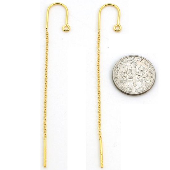 Wholesale Gold over Sterling Silver Earring Threader with Hook