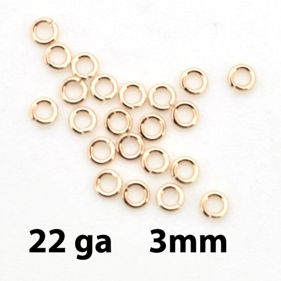 Wholesale 1/20 14k Gold Filled Open Jump Rings  - 22Ga, 3mm