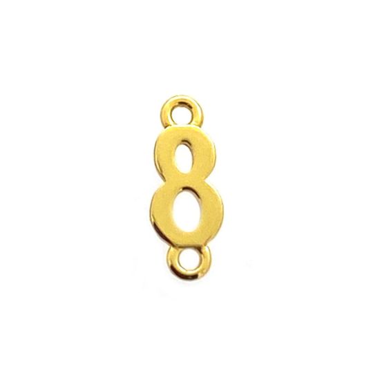 Wholesale Gold over Sterling Silver Number Connectors