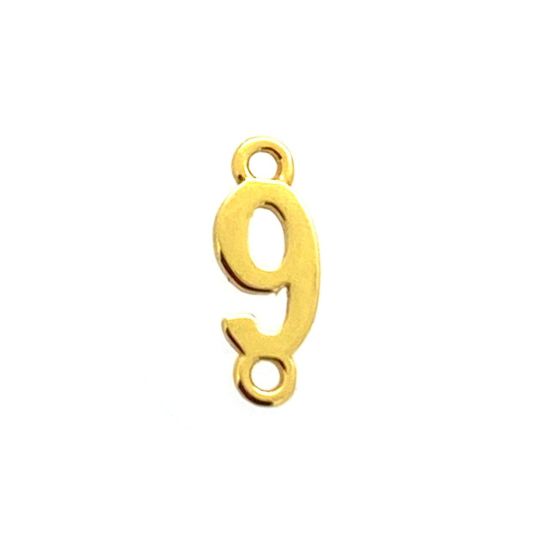 Wholesale Gold over Sterling Silver Number Connectors
