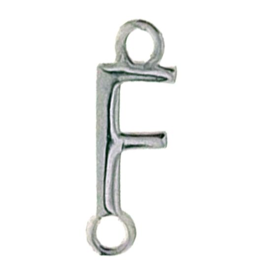 Wholesale Smooth Sterling Silver Letter Connectors, A-Z Letter 5*7mm (1 piece)