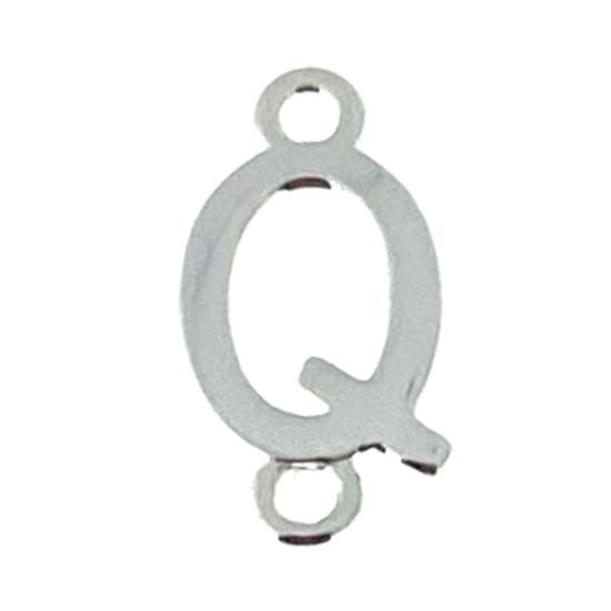 Wholesale Smooth Sterling Silver Letter Connectors, A-Z Letter 5*7mm (1 piece)