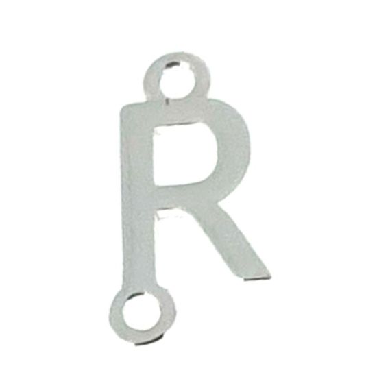 Wholesale Smooth Sterling Silver Letter Connectors, A-Z Letter 5*7mm (1 piece)