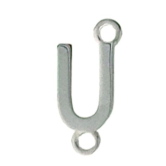 Wholesale Smooth Sterling Silver Letter Connectors, A-Z Letter 5*7mm (1 piece)