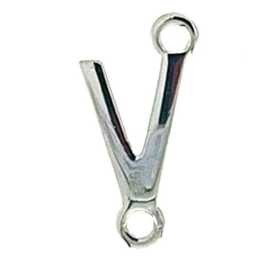 Wholesale Smooth Sterling Silver Letter Connectors, A-Z Letter 5*7mm (1 piece)