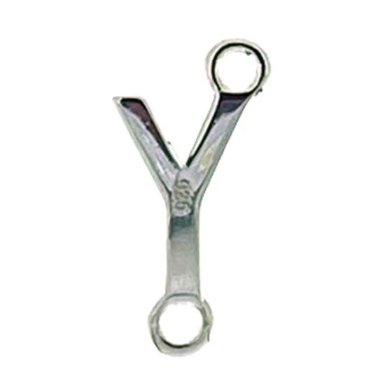 Wholesale Smooth Sterling Silver Letter Connectors, A-Z Letter 5*7mm (1 piece)