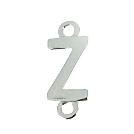Wholesale Smooth Sterling Silver Letter Connectors, A-Z Letter 5*7mm (1 piece)