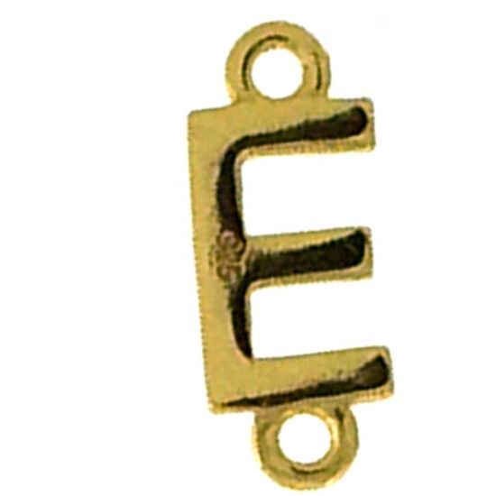 Wholesale Gold over Sterling Silver Smooth Letter Connectors, A-Z Letter 5*7mm (1 piece)