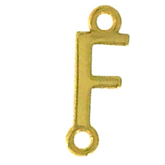 Wholesale Gold over Sterling Silver Smooth Letter Connectors, A-Z Letter 5*7mm (1 piece)