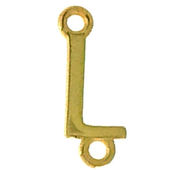 Wholesale Gold over Sterling Silver Smooth Letter Connectors, A-Z Letter 5*7mm (1 piece)