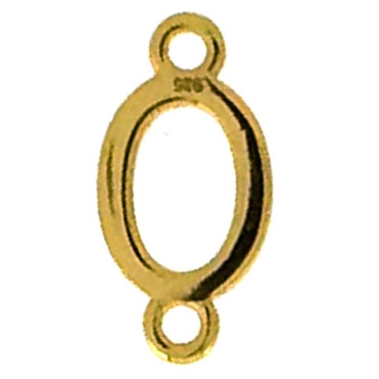 Wholesale Gold over Sterling Silver Smooth Letter Connectors, A-Z Letter 5*7mm (1 piece)