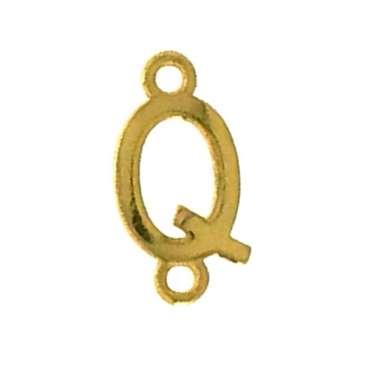 Wholesale Gold over Sterling Silver Smooth Letter Connectors, A-Z Letter 5*7mm (1 piece)