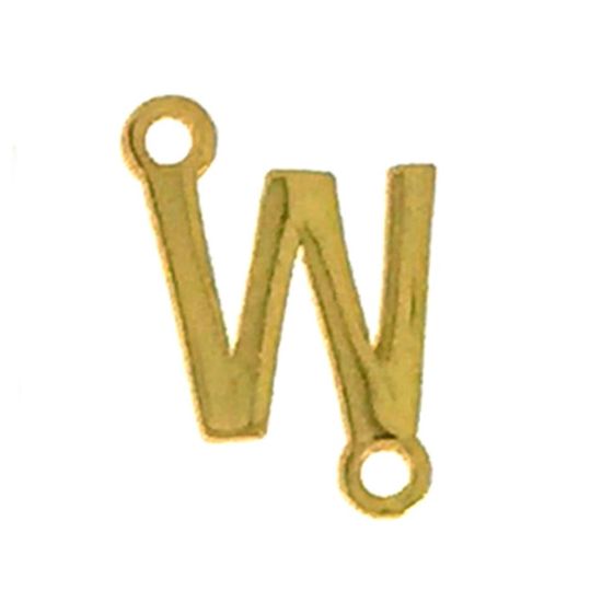 Wholesale Gold over Sterling Silver Smooth Letter Connectors, A-Z Letter 5*7mm (1 piece)