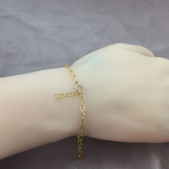 Wholesale 1/20 Gold Filled Finished Adjustable Chain Bracelet and Anklet- Long Box Paper Clip Chain