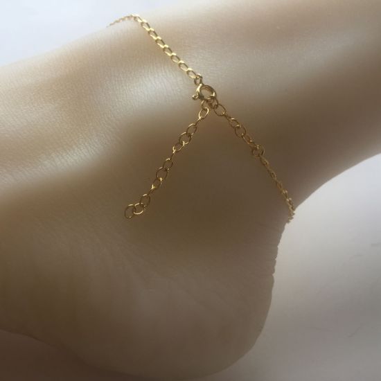 Wholesale Gold over Sterling Silver Finished Adjustable Chain Bracelet and Anklet with Extender - Diamond Cut Curb Chain