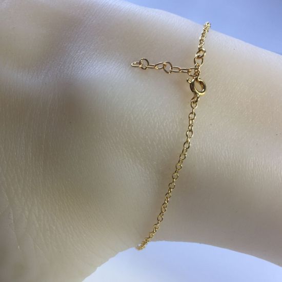 Wholesale Gold over Sterling Silver Finished Adjustable Chain Bracelet and Anklet with Extender - Strong Cable Chain