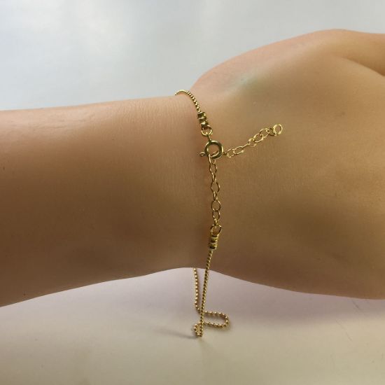Wholesale Gold over Sterling Silver Finished Adjustable Chain Bracelet and Anklet  - 12mm Ball Chain