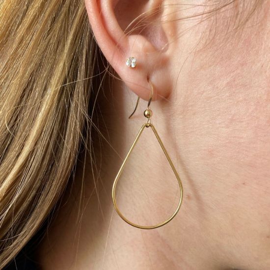 Wholesale 1/20 14K Gold Filled Large Teardrop Earrings