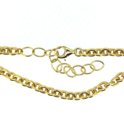 Wholesale Gold over Sterling Silver Finished Adjustable Chain Bracelet and Anklet with Extender - Heavy Cable Chain