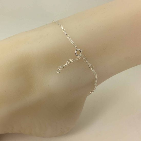 Wholesale Sterling Silver Basic Adjustable Chain Anklet and Bracelet- Medium Long Box Chain