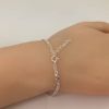 Wholesale Sterling Silver Basic Adjustable Chain Anklet and Bracelet- Double Diamond Cut Curb Chain