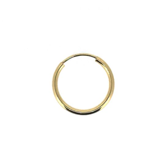 Wholesale 14K Yellow Gold Endless Hoop Earrings 12mm,14, or 16mm(1 pair)